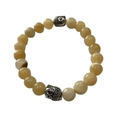 Image of VIE Buddha Bracelet, Yellow Calcite