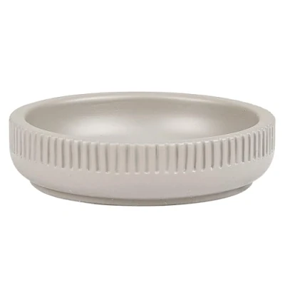 Image of axentia Raja 135656 Soap Dish Polyresin Diameter Approx. 11 cm Taupe