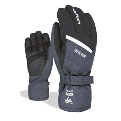 Image of Level Waterproof Gore Tex Men&#039;s Outdoor Skiing Gloves available in Black Size 8