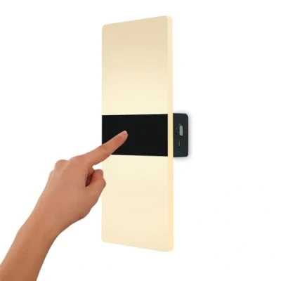Image of VOMI Sconce Wall Lights Battery Operated with Switch, LED Touch Control Lamp Rechargeable USB Cordless Portable Magnetic 3 Brightness Adjustable for Bedside Bedroom Hallway Staircase