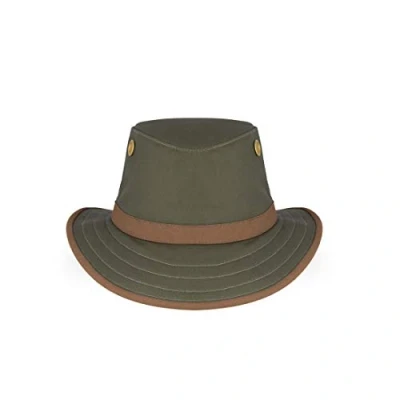 Image of Tilley, TWC7 Outback Waxed Cotton, Green/Tan, Size 7 3/8