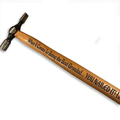 Image of Red Ocean Gift for Grandad Birthday Christmas Fathers Day Engraved Personalised Hammer Him