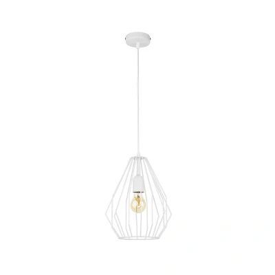 Image of Brilliant 23cm Wire Frame Pendant Ceiling Light White 1xE27