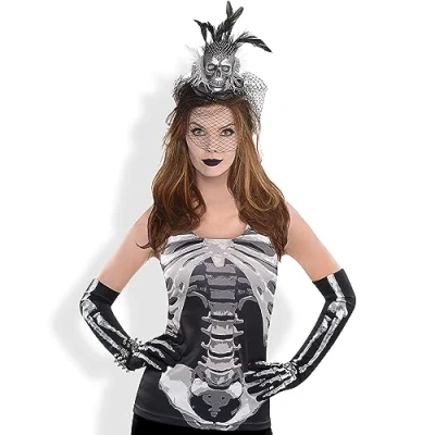 Image of amscan 840967 55 Skeleton Tank Top, Standard Adult size 1 pc