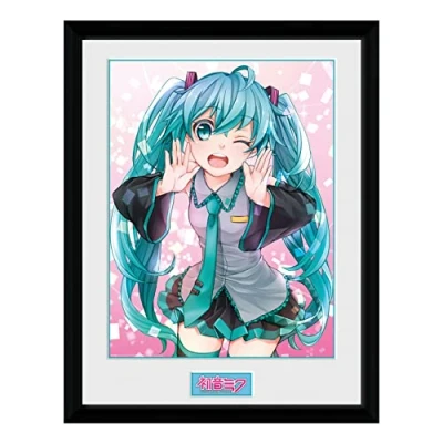 Image of GB eye Hatsune Miku Wink 30 x 40cm Framed Collector Print