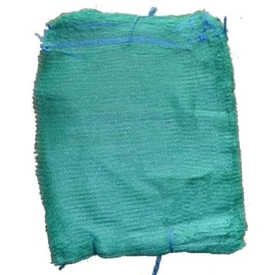 Image of 100 Green Net Sacks 55cm x 80cm Holds 30Kg Mesh Woven Bags Kindling Logs Onions