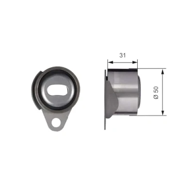 Image of 4401609, 9109609 Tensioner Pulley, timing Belt GATES T41157 G Force Redline CVT RENAULT: 21 Saloon, CLIO 2, MEGANE 1 Cabriolet