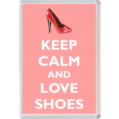 Image of Keep Calm and Love Shoes Novelty Jumbo Fridge Magnet