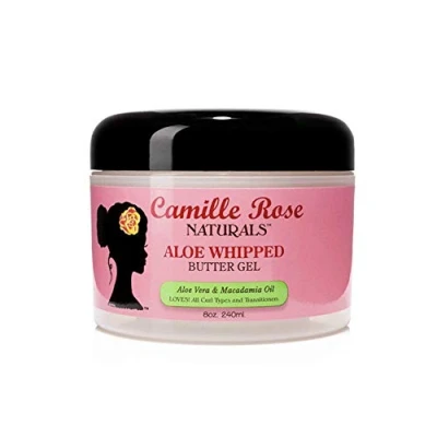 Image of Camille Rose Aloe Whipped Butter Hair Styling Gel, All Curl Types, Style and Nourish, Vera Macadamia Oil, 240 ml (Pack of 1)