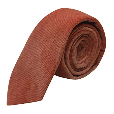 Image of King &amp; Priory Luxury Bronze Textured Velvet Tie, Brown