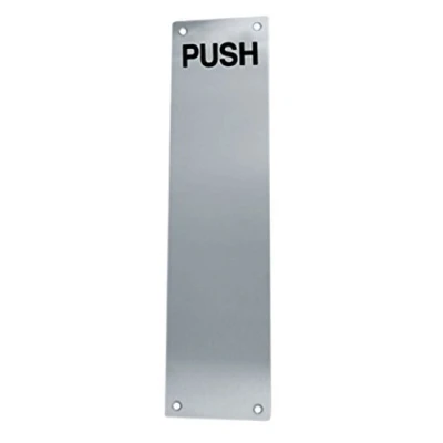 Image of Ironmongery World 12&quot; Push Pull Saa Metal Finger Plate Door Plates ...