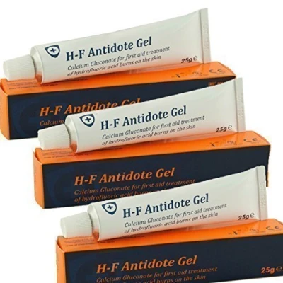 Image of 3X HF Antidote Gel (Calcium Gluconate 25g) Hydrofluoric Acid Burn