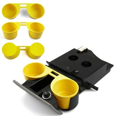 Image of ROBUST Yellow Cup Holder Replacement Part Replace Your Broken for VW Transporter T5 T5.1 2003 2015