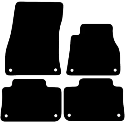 Image of Carsio Carpet Car Mats For Audi E Tron 2018+ Onwards (not GT) Tailored Fit Floor Mat Set Complete Accessory Black Custom Fitted All Weather, Anti Slip Backing &amp; Trim