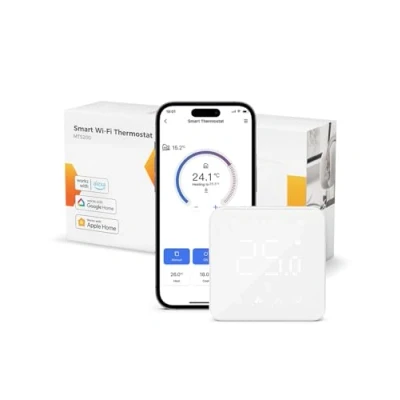 Image of Refoss Household Programmable Thermostats, Polycarbonate (PC) Acrylonitrile Butadiene Styrene (ABS) Glass Panel, White