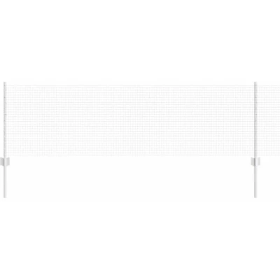 Image of vidaXL Welded Wire Fence with 22 U Posts Silver 0.6x50 m Steel