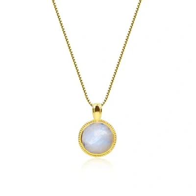 Image of COAI Gold Plated 925 Sterling Silver Moonstone Crystal Necklace for Women