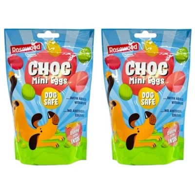 Image of 2 PACK ROSEWOOD MINI EGGS FOR DOGS DOG SAFE CHOCOLATE TREATS SNACKS PUPPIES 150G