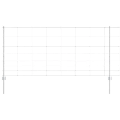 Image of vidaXL Fence Posts 22 pcs U Channel 100 cm Galvanised Steel
