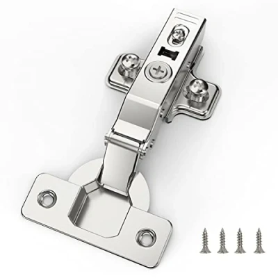 Image of Furniware 30 pcs Soft Close Cabinet Hinge,110 Degree Full Overlay Kitchen Door Hinge,35mm Concealed Hinges Plate with Screws