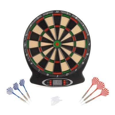 Image of Toyrific Children&#039;s Electronic Dartboard with LED Digital Score Display and Plastic Tip Darts