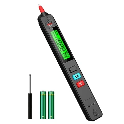 Image of BSIDE Z2 AC Voltage Tester Non Contact Detector Pen, Electricity Leak without Test Leads, Single Pole Electrical Live Wire with Buzzer Alarm Backlight LCD and Flashlight