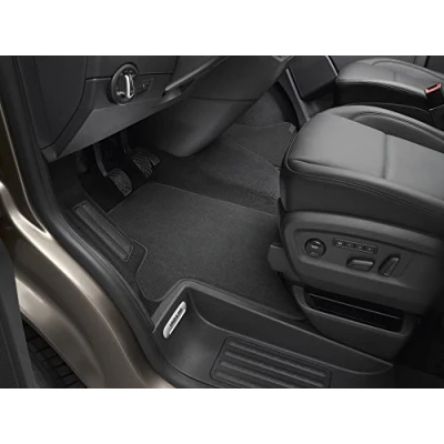 Image of Volkswagen Original VW Premium Velour Floor Mats 2 Piece Front T5 T6 Transporter Multivan California Caravelle *** Press Stud Textile Fabric 7E1061275AWGK