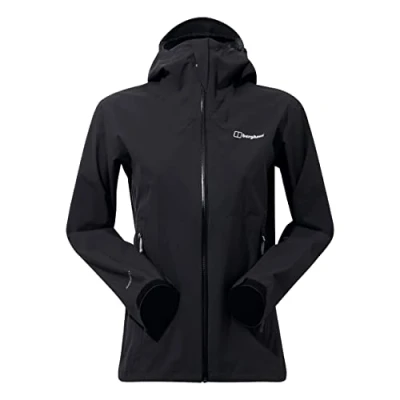 Image of Berghaus Women&#039;s Mehan Vented Waterproof Shell Jacket Durable Breathable Rain Coat, Goji Berry, 12