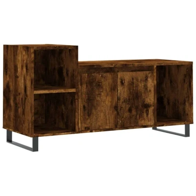 Image of vidaXL TV Cabinet Smoked Oak 100x35x55 cm Engineered Wood