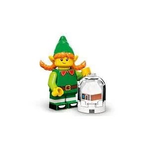 Image of FCP LEGO Series 23 Christmas Elf Minifigure 71034 (Bagged), Green,yellow