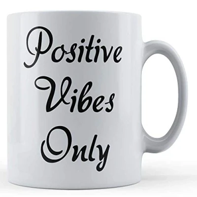 Image of Funny Mug Positive Vibes Only Gift Mug, Ceramic, 11fl.oz.