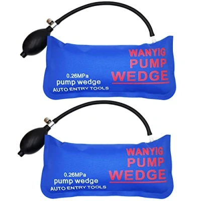 Image of WANYI Air Pump Wedge Up Bag Car Door Shim Powerful Alignment Tool Pneumatic Universal Spreader Cushion Load to 300kg (Big Rectangle, 2 Pack)