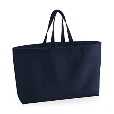 Image of Westford Mill W696 Oversized Canvas Tote Bag French Navy