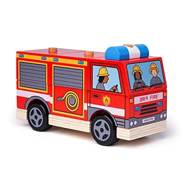 Image of Bigjigs Toys Stacking Fire Engine