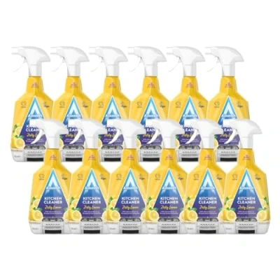 Image of Astonish Kitchen Cleaner, Vegan And Cruelty Free Blended With Natural Oils, Zesty Lemon, 12 Pack
