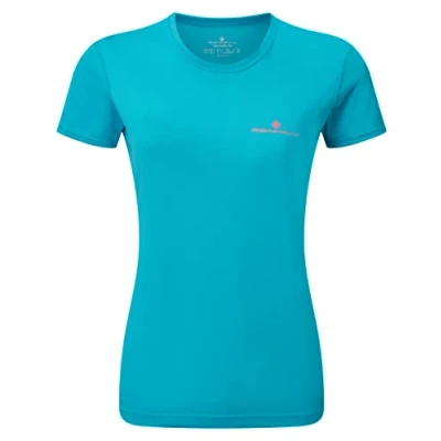 Image of RONHILL Women&#039;s Wmn&#039;s Core S/S Tee T Shirt, Azure/Hot Pink, 16
