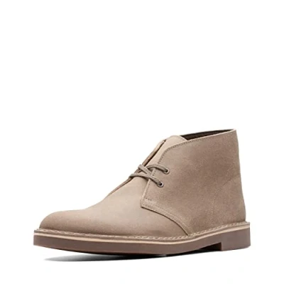 Image of Clarks Men&#039;s Bushacre 2 Chukka Boot, Taupe Suede, 14 UK