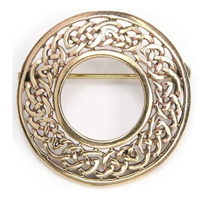 Image of Drachensilber Bronze Celtic Knot Brooch Diameter 3 cm