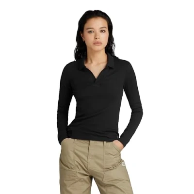 Image of G STAR RAW Women&#039;s Slim Polo, Black, S