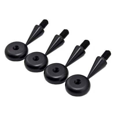 Image of PrecisionGeek Black Aluminium M8 Speaker Spikes &amp; 20mm dia knurled Spike Pads