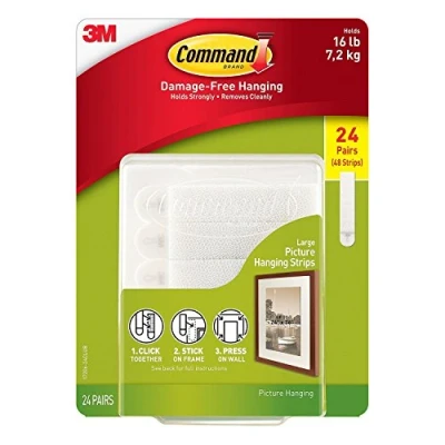 Image of Command Picture &amp; Frame Hanging Strips, Large (24 Pair)