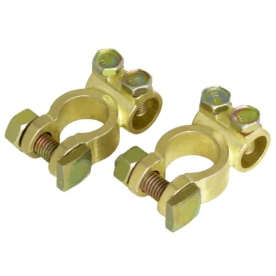Image of A0066 1 Battery Terminals Set Clamps Pole Car + Plus Minus Clamp Connection Truck Camping Solar 12 V and 24