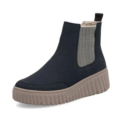 Image of Rieker Ladies Chelsea Boots N2553 Women Ankle Loose Insole, Blue 14, 7.5 UK