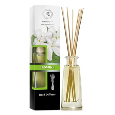 Image of Reed Diffuser Jasmine 100ml Room Fragrance Home Air Freshener Scented Gift Spa Office Boutique Floral &amp; Long Lasting Aroma Aromatherapy