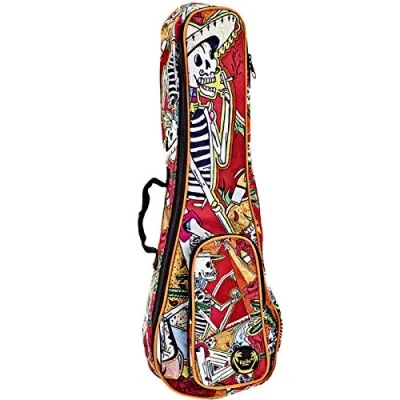 Image of ORTEGA Gigbag for Concert Ukuleles with Shoulder Straps El Muerto (KUB EM CC)