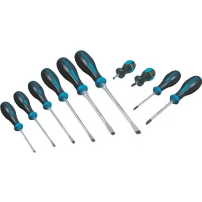 Image of HAZET 802/10 Slot Cross Recess Profile PH HEXAnamic Screwdriver Set Multi Colour