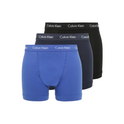 Image of Calvin Klein Underwear Trunk 3 PACK Trunks, Men&#039;s, Size: Large, Grey/blue/black