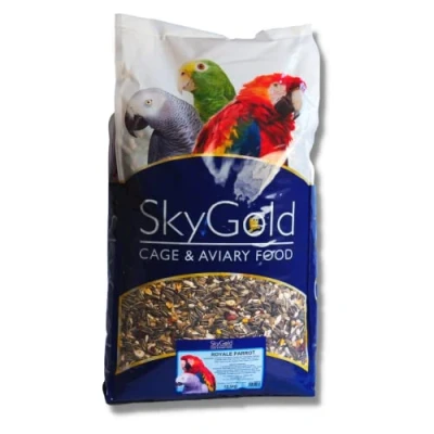 Image of SkyGold Royale Parrot Seed 12.5kg Mix for African Greys, Parakeets, Cockatiels, Balanced &amp; Healthy Cage Aviary Bird Food with Peanuts