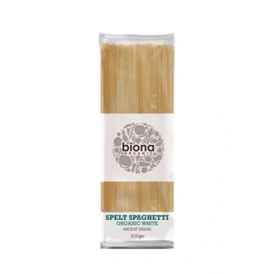Image of Biona Spelt Spaghetti White Organic 9 x 500g