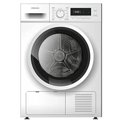 Image of Statesman TCM08W Freestanding Condenser Tumble Dryer, 8kg Load Capacity, Anti Crease Function, Digital LED Display, Add Garment Interior Light, White